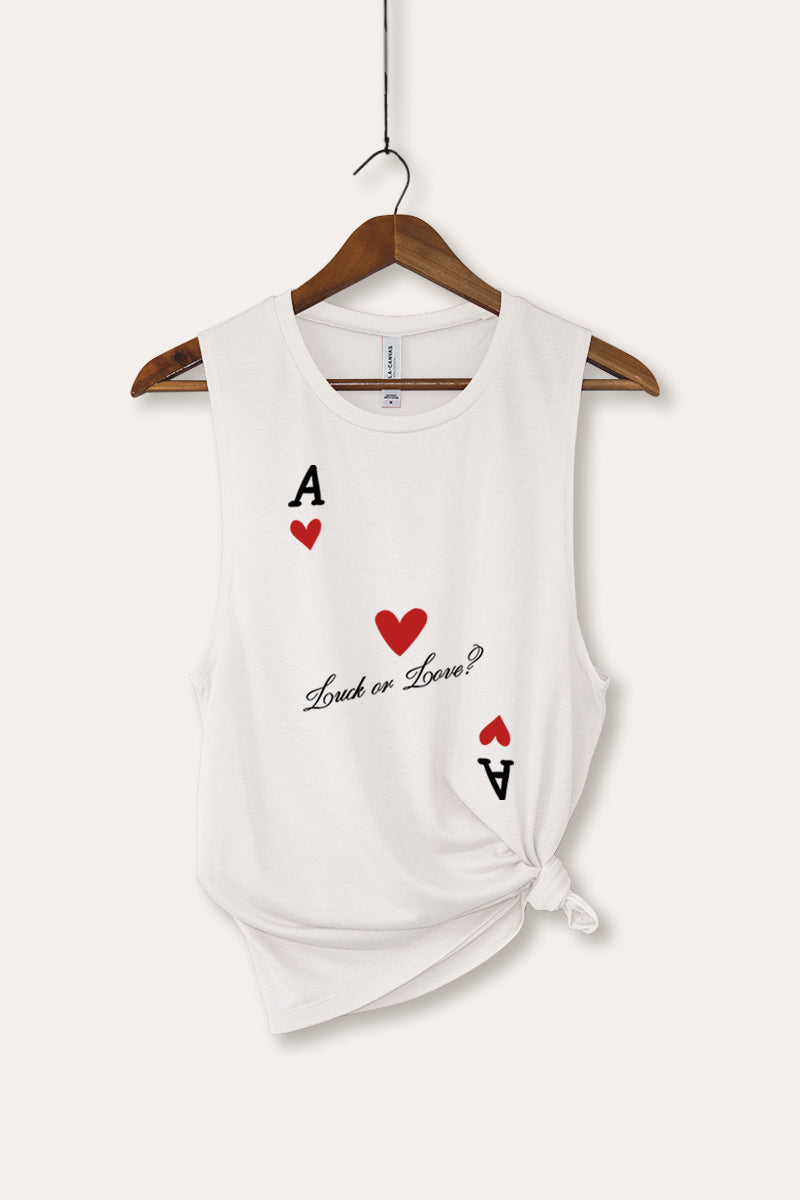 Ace Of Hearts Graphic Women's Jersey Tank Top