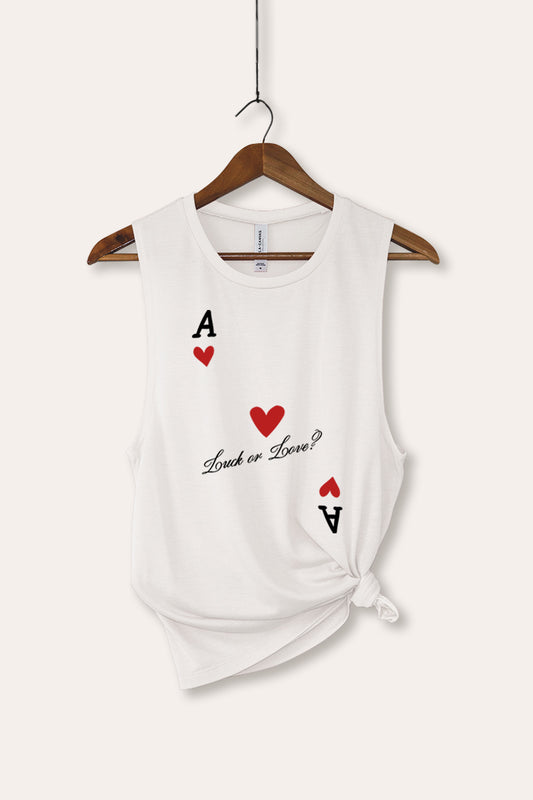 Ace Of Hearts Graphic Women's Jersey Tank Top