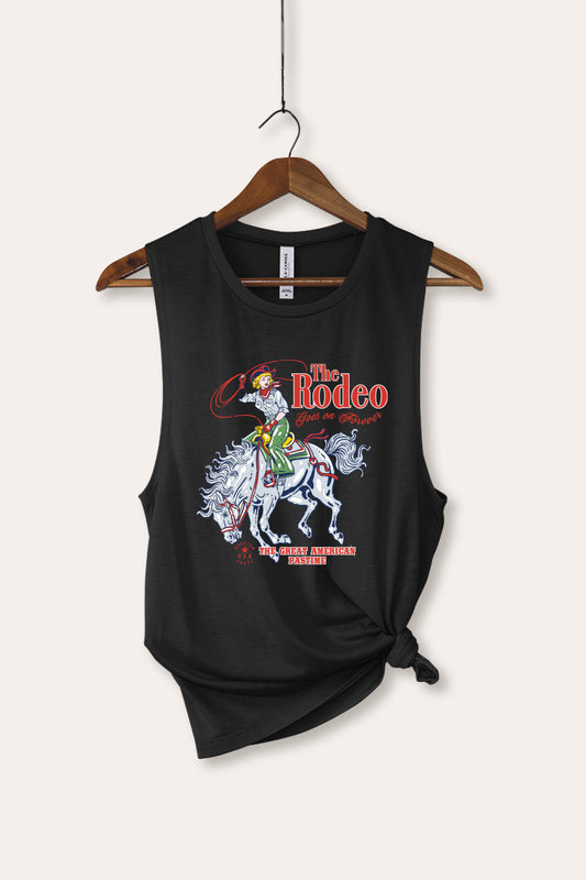 The Rodeo American Pastime Graphic Women's Jersey Tank Top