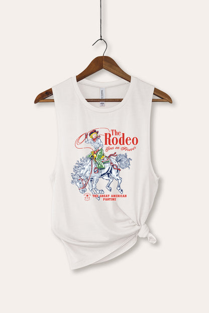 The Rodeo American Pastime Graphic Women's Jersey Tank Top