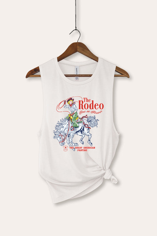 The Rodeo American Pastime Graphic Women's Jersey Tank Top