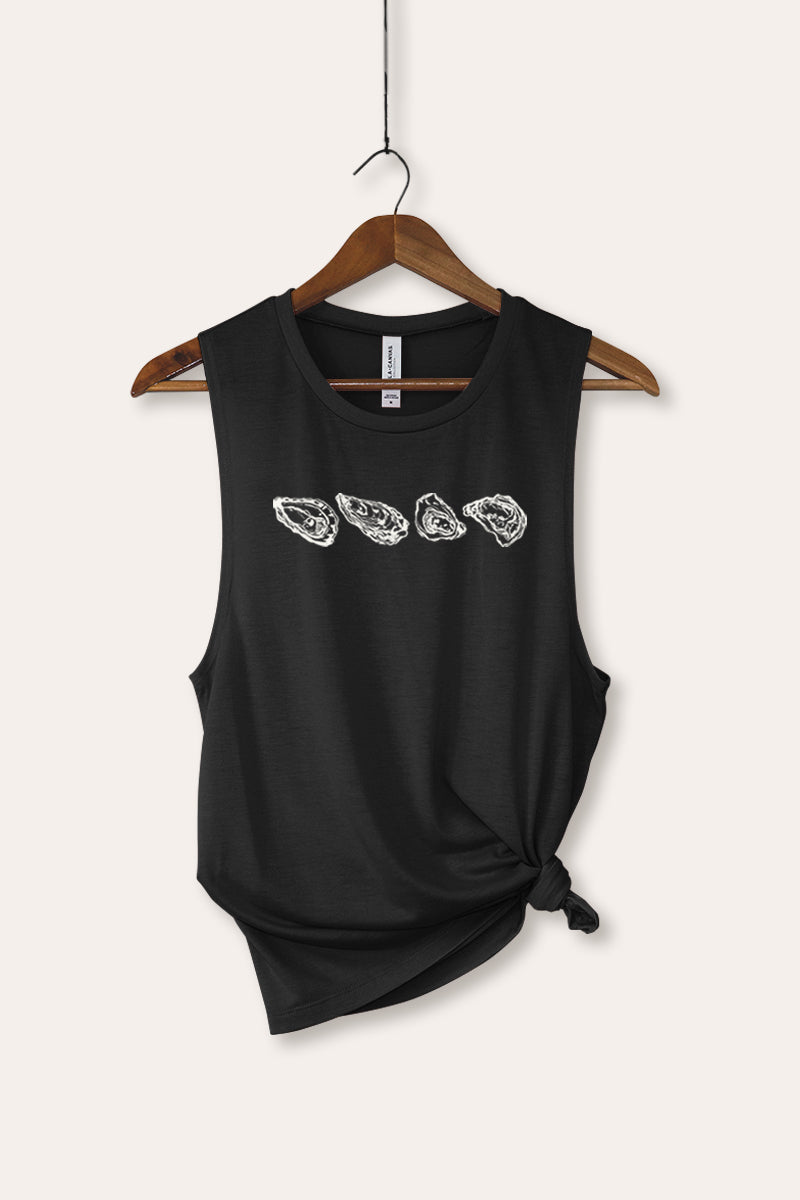Oyster Coastal Graphic Women's Jersey Tank Top