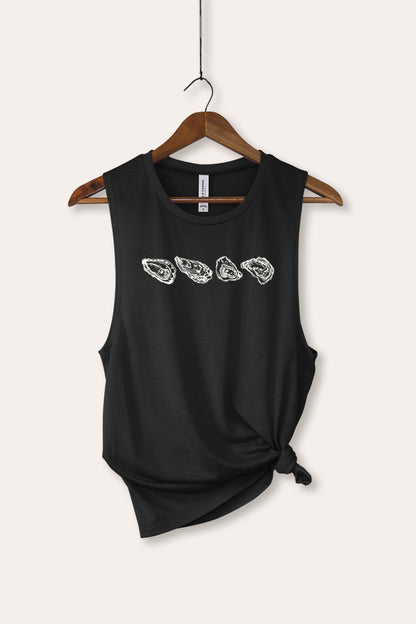 Oyster Coastal Graphic Women's Jersey Tank Top