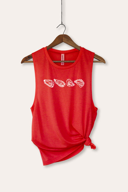 Oyster Coastal Graphic Women's Jersey Tank Top