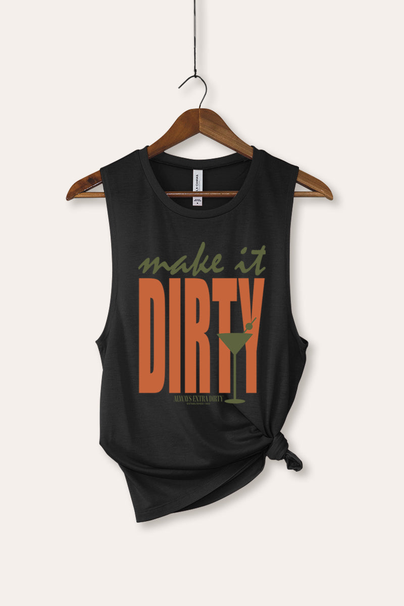 Make It Dirty Martini Graphic Women's Jersey Tank Top