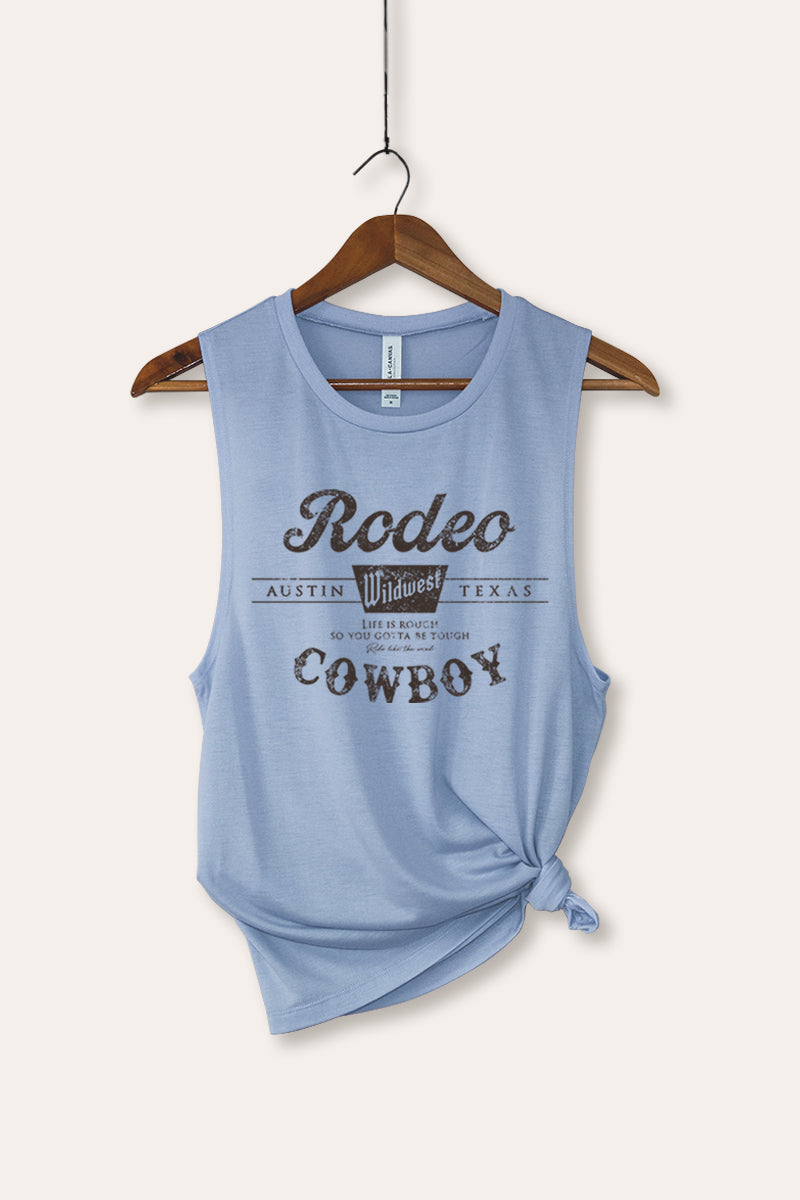 Wild West Rodeo Cowboy Graphic Women's Jersey Tank Top