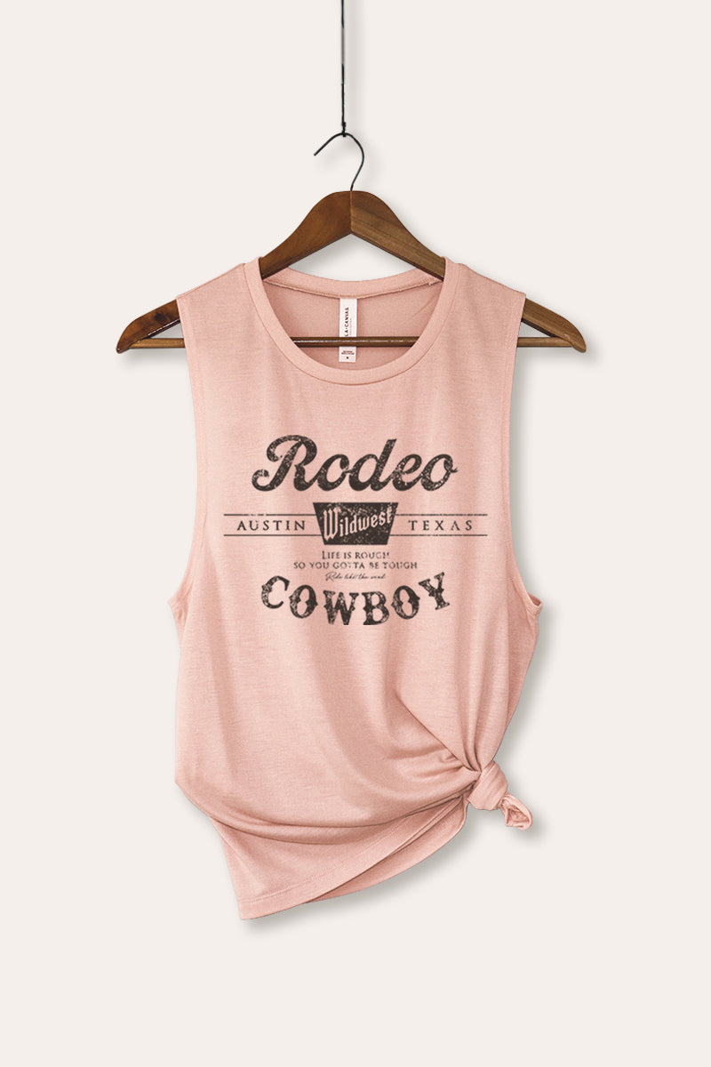 Wild West Rodeo Cowboy Graphic Women's Jersey Tank Top