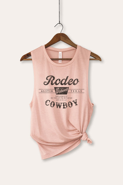 Wild West Rodeo Cowboy Graphic Women's Jersey Tank Top