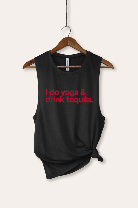 Yoga & Tequila Graphic Women's Jersey Tank Top