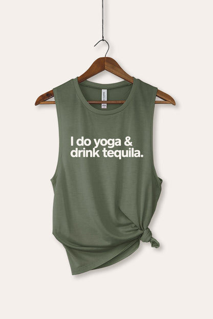 Yoga & Tequila Graphic Women's Jersey Tank Top