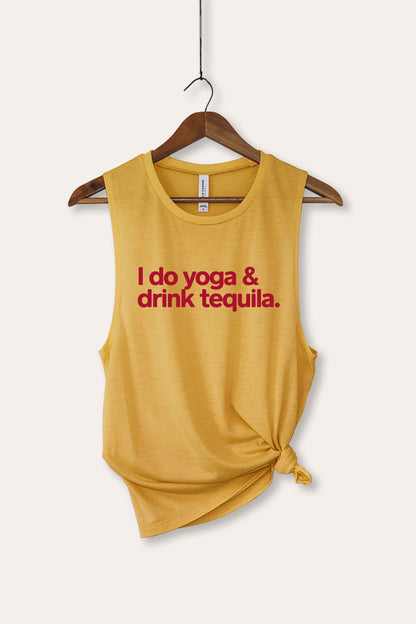 Yoga & Tequila Graphic Women's Jersey Tank Top