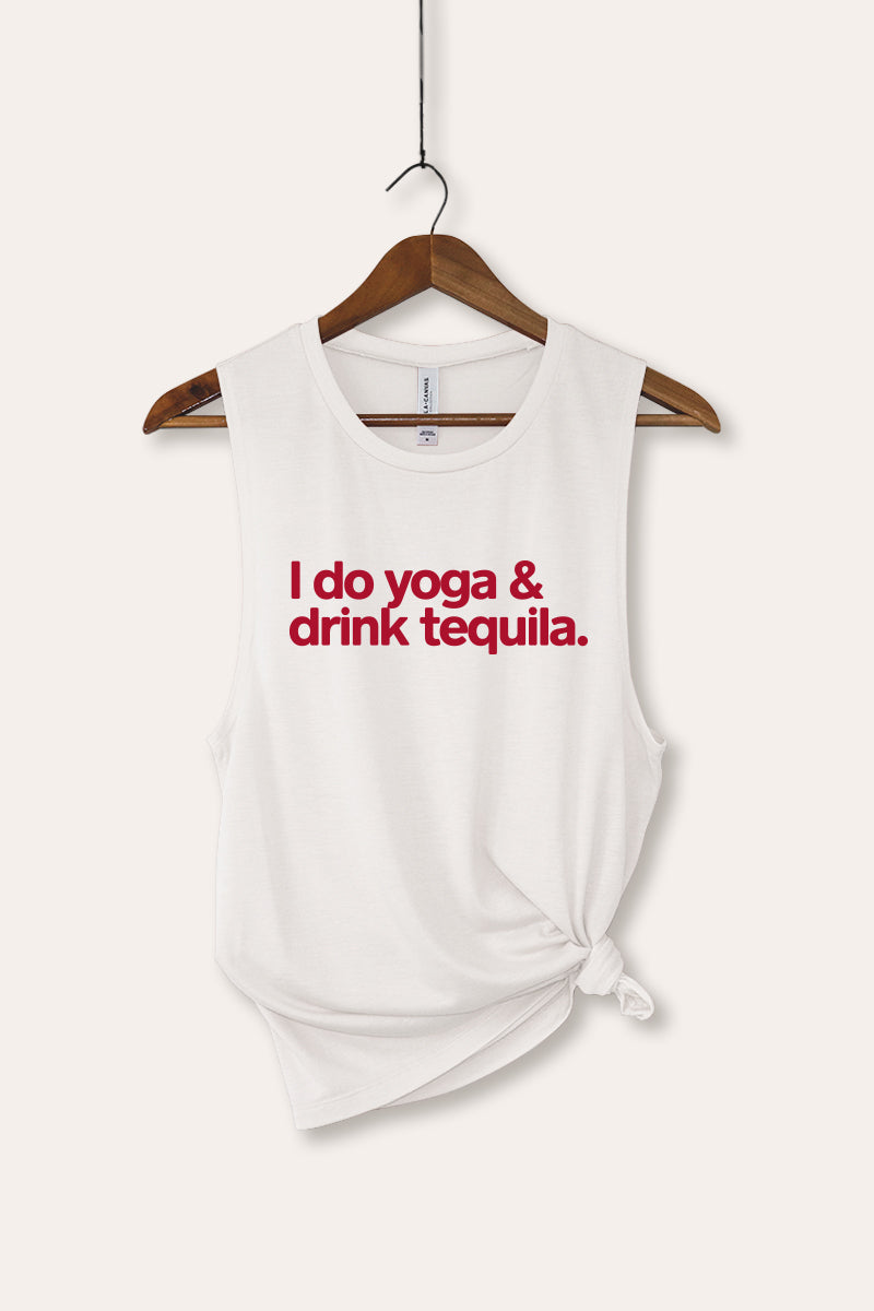 Yoga & Tequila Graphic Women's Jersey Tank Top
