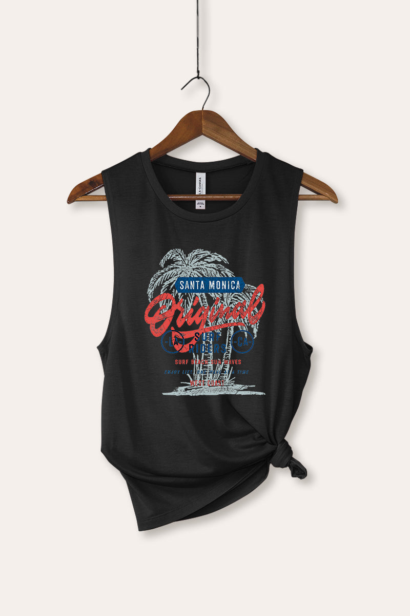 Santa Monica Surf Riders Graphic Women's Jersey Tank Top
