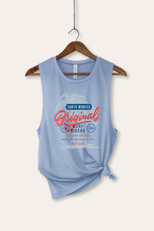 Santa Monica Surf Riders Graphic Women's Jersey Tank Top