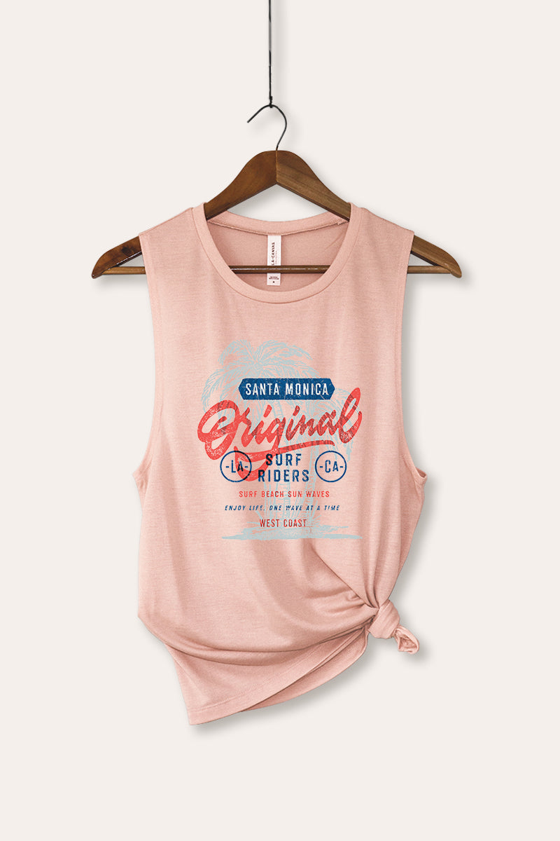 Santa Monica Surf Riders Graphic Women's Jersey Tank Top
