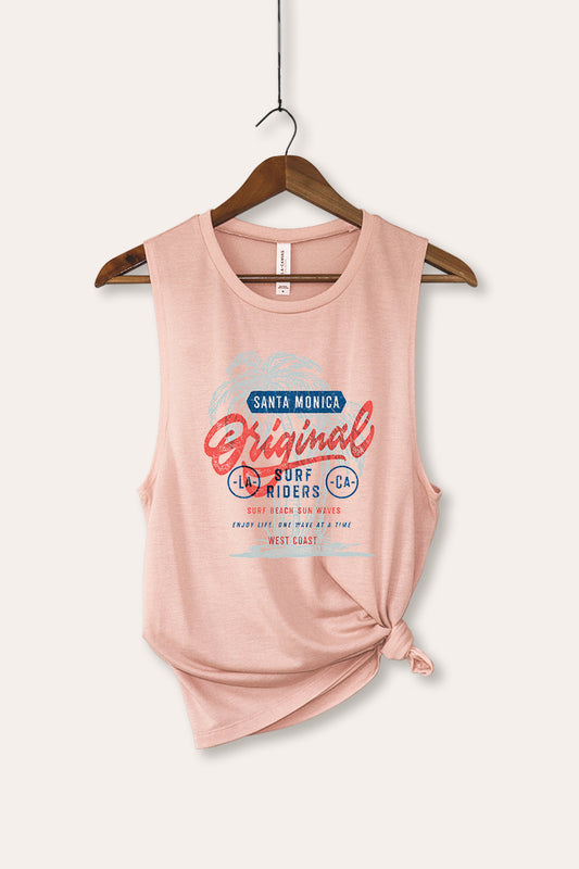 Santa Monica Surf Riders Graphic Women's Jersey Tank Top