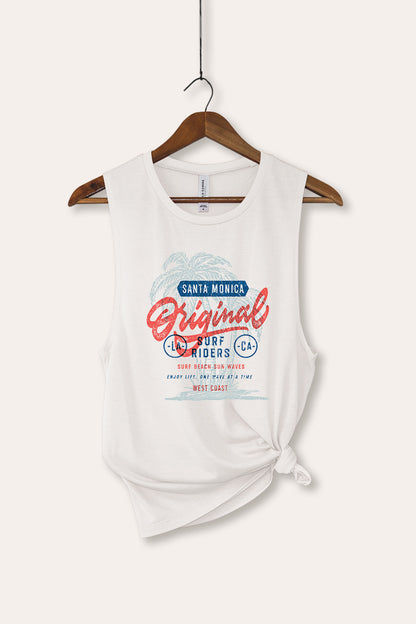 Santa Monica Surf Riders Graphic Women's Jersey Tank Top