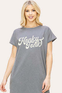 honky tonk graphic midi dress