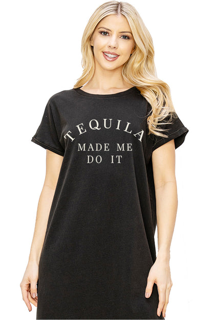 Tequila Made Me Do It Graphic Women's Midi Dress