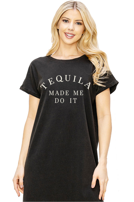Tequila Made Me Do It Graphic Women's Midi Dress