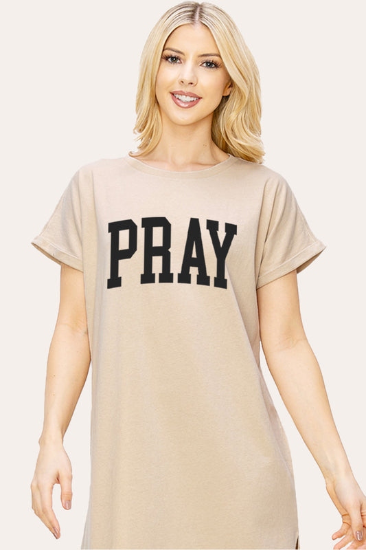 Pray Lettering Typography Women's Midi Dress