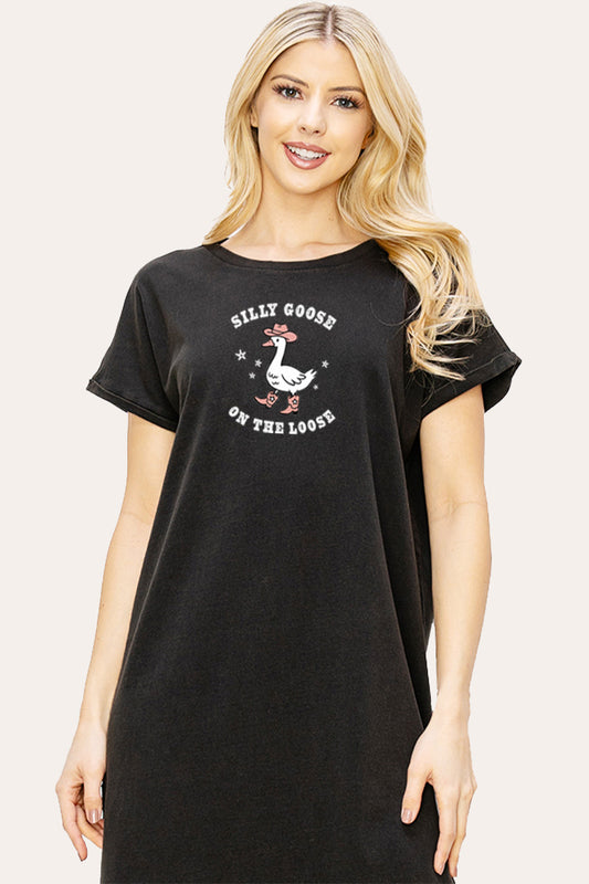 Silly Goose Western Graphic Women's Midi Dress