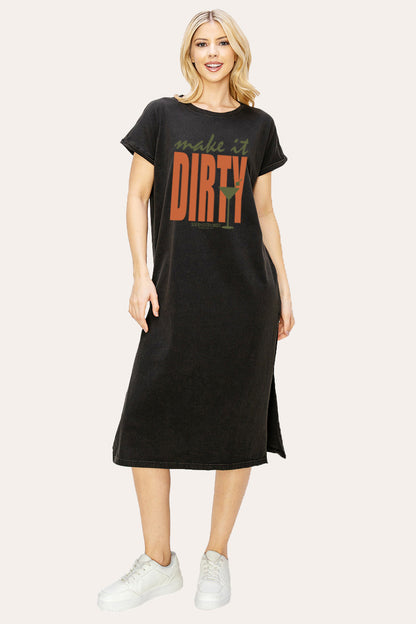 Make It Dirty Martini Graphic Women's Midi Dress