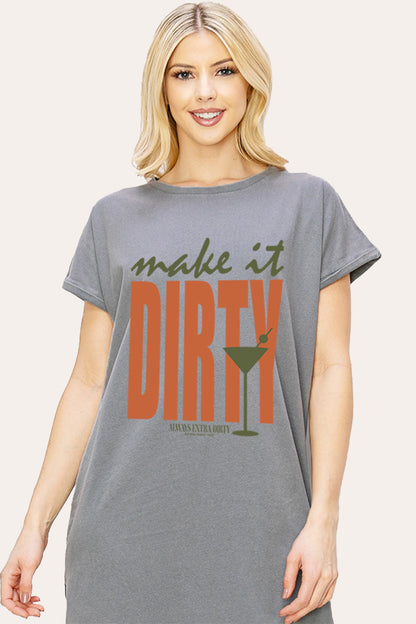 Make It Dirty Martini Graphic Women's Midi Dress