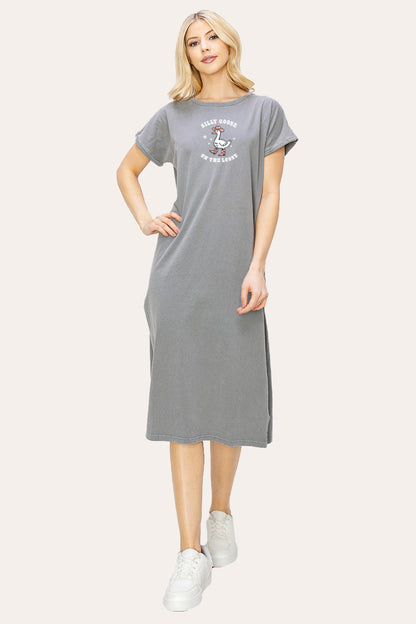 Silly Goose Western Graphic Women's Midi Dress