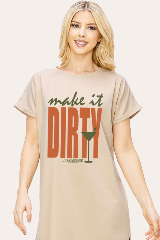 Make It Dirty Martini Graphic Women's Midi Dress