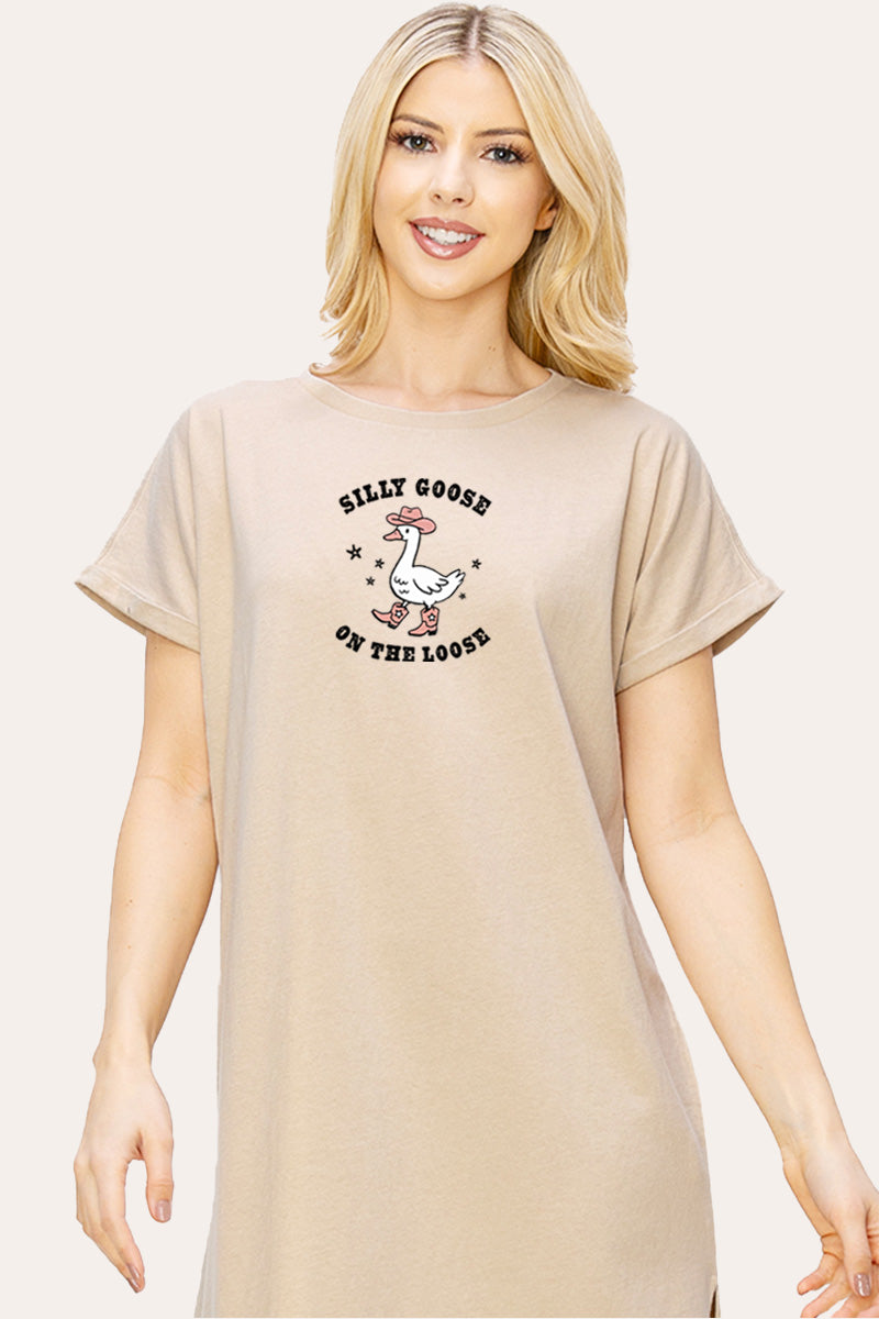 Silly Goose Western Graphic Women's Midi Dress