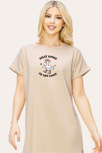 Silly Goose Western Graphic Women's Midi Dress