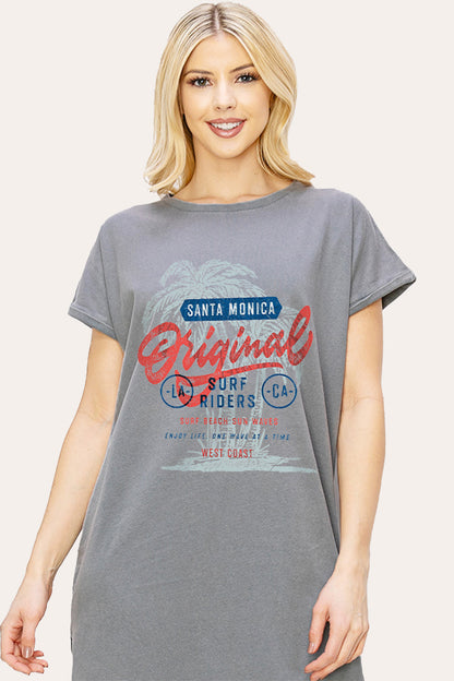 Santa Monica Surf Riders Graphic Women's Midi Dress