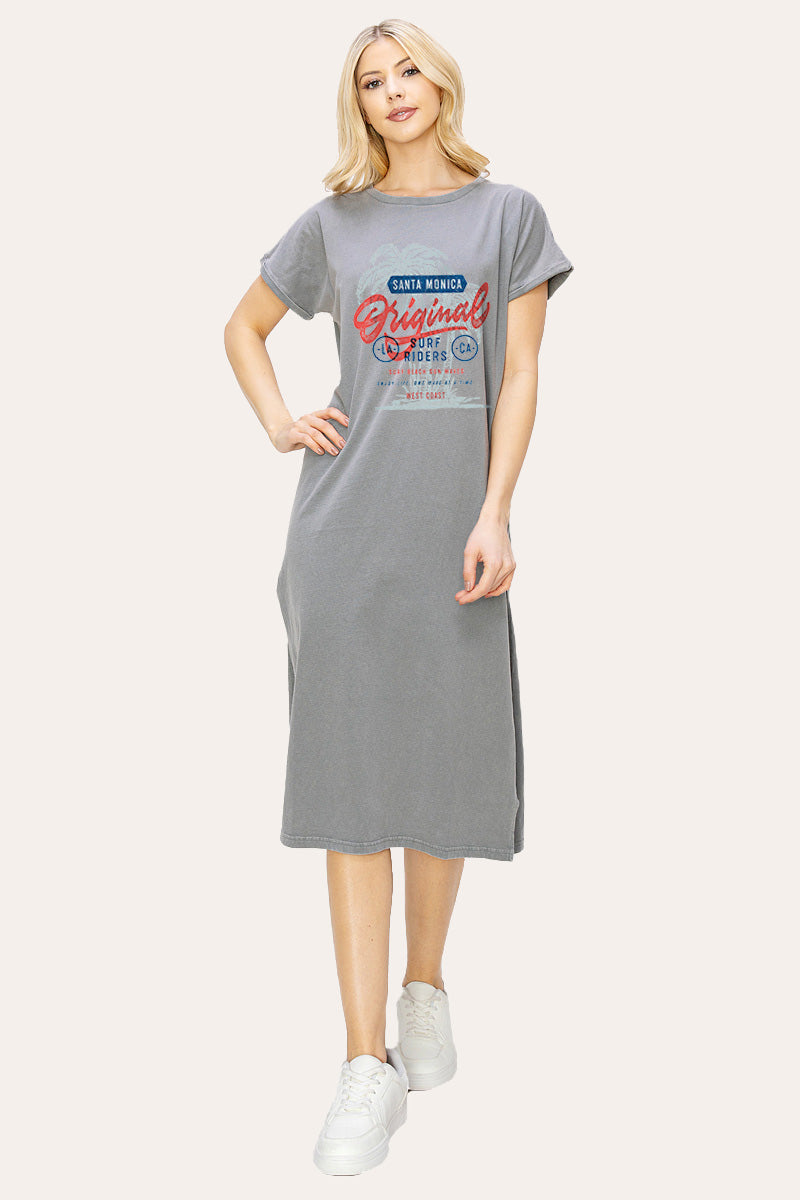 Santa Monica Surf Riders Graphic Women's Midi Dress