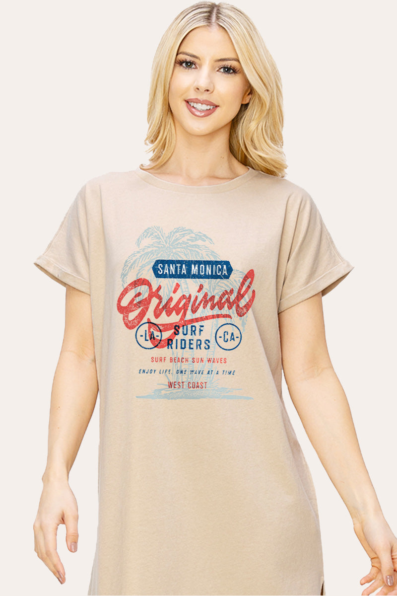 Santa Monica Surf Riders Graphic Women's Midi Dress