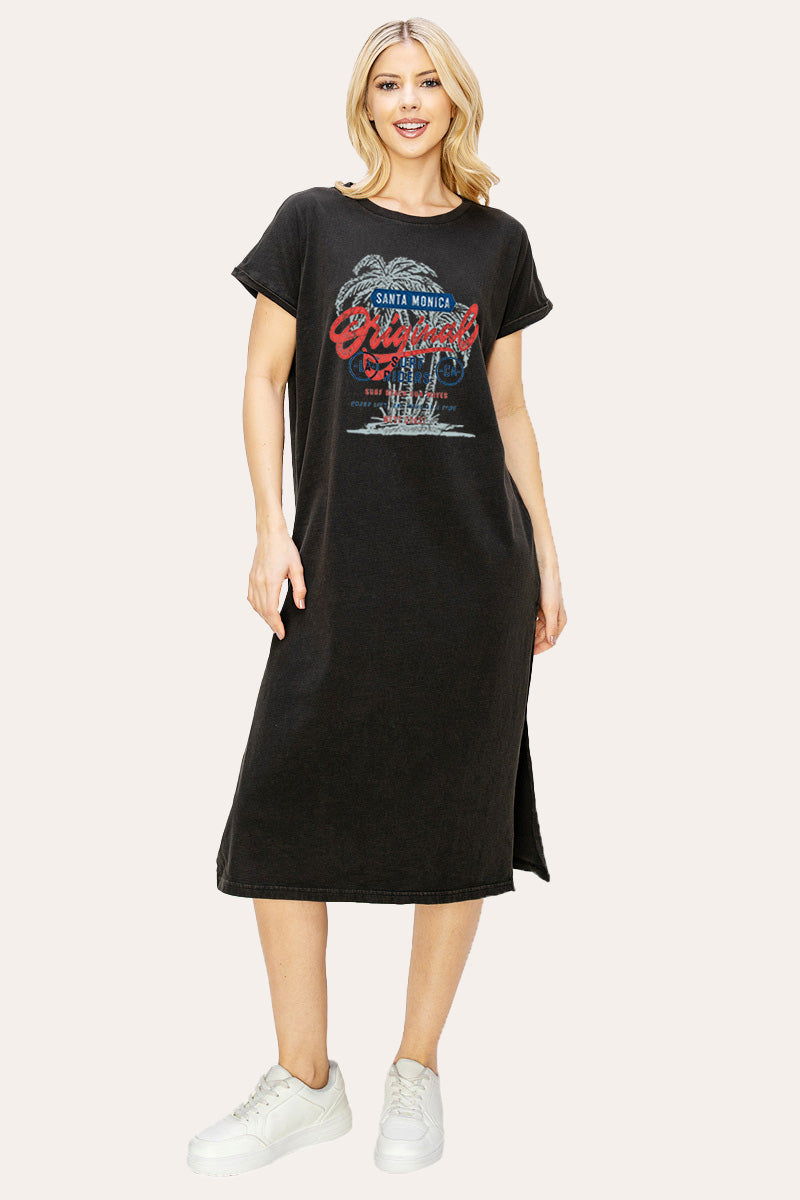 Santa Monica Surf Riders Graphic Women's Midi Dress